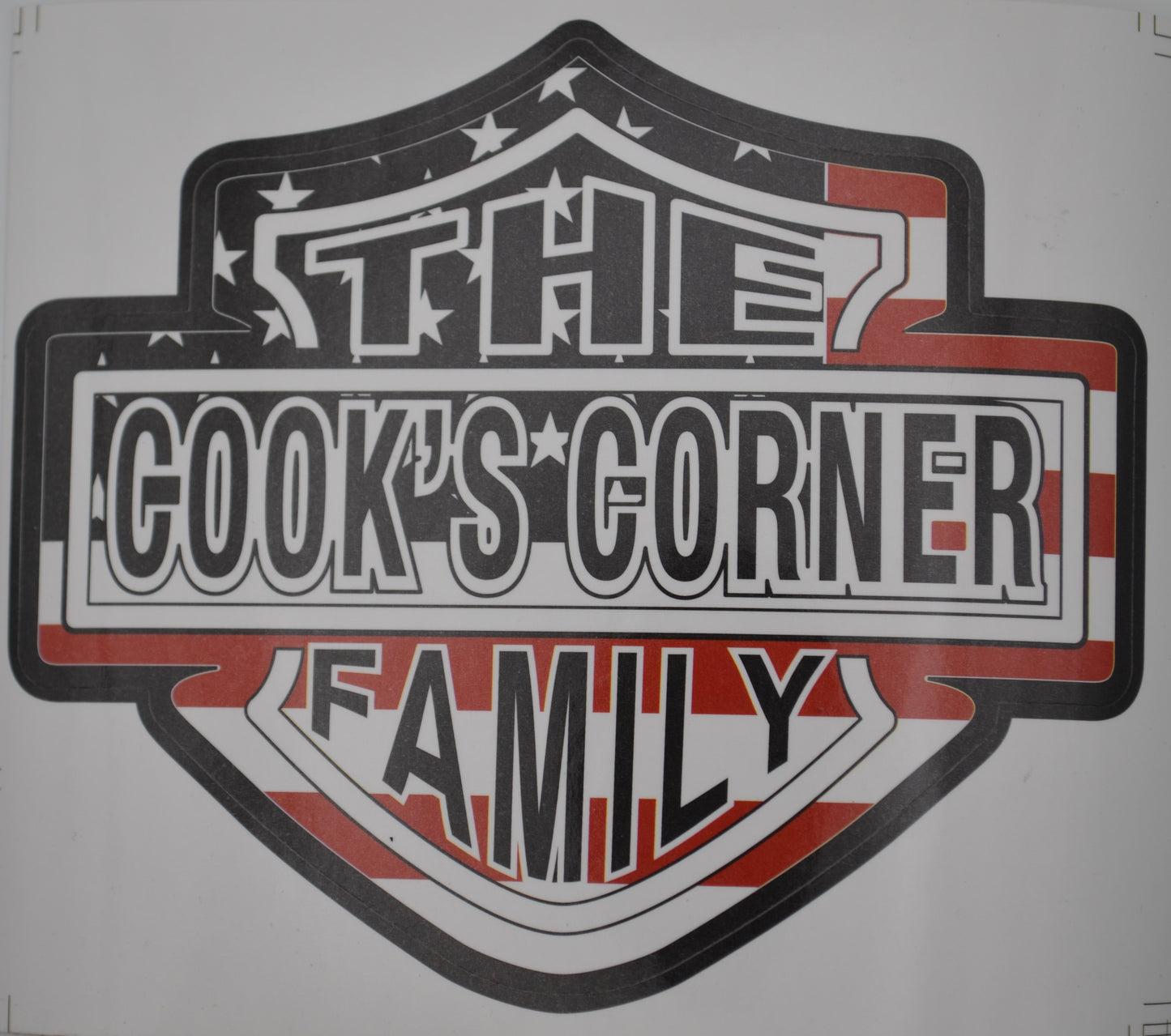 USA The Cooks Corner Family Sticker