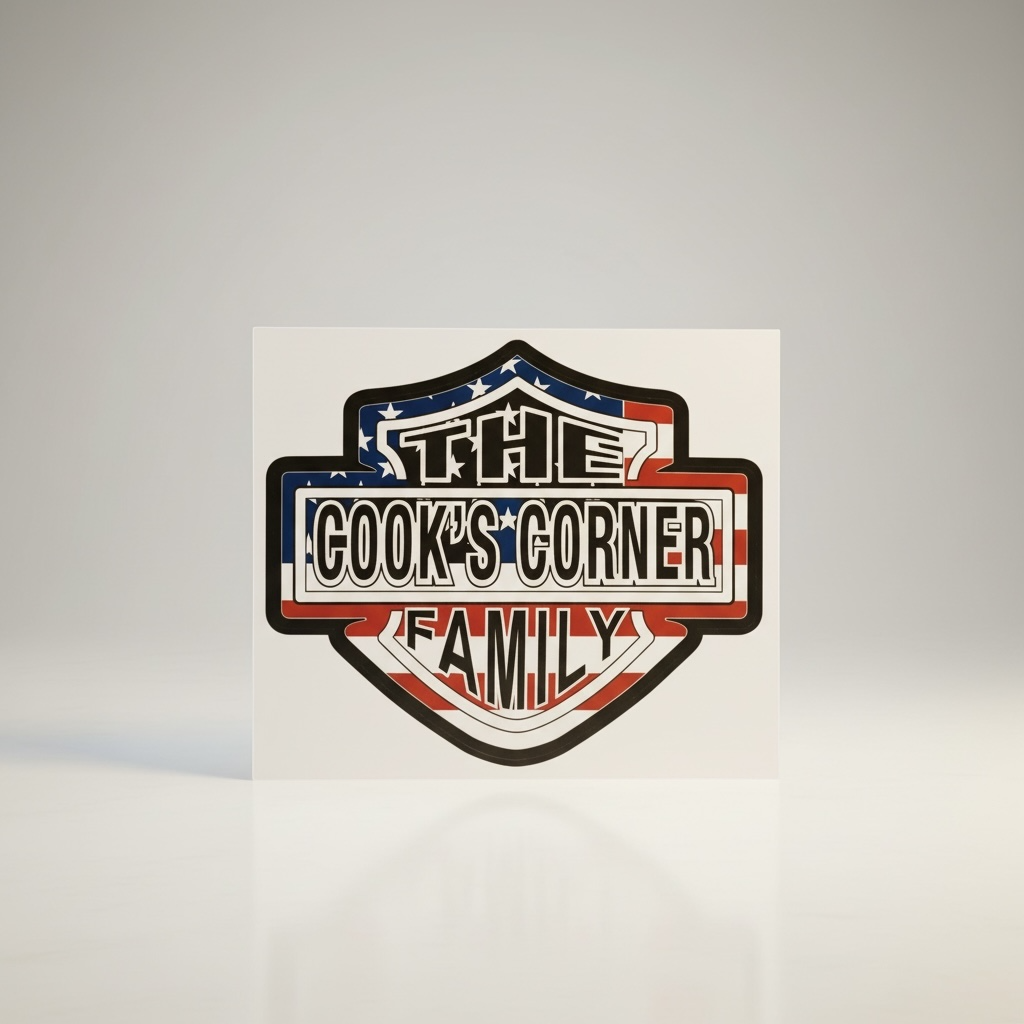 USA The Cooks Corner Family Sticker