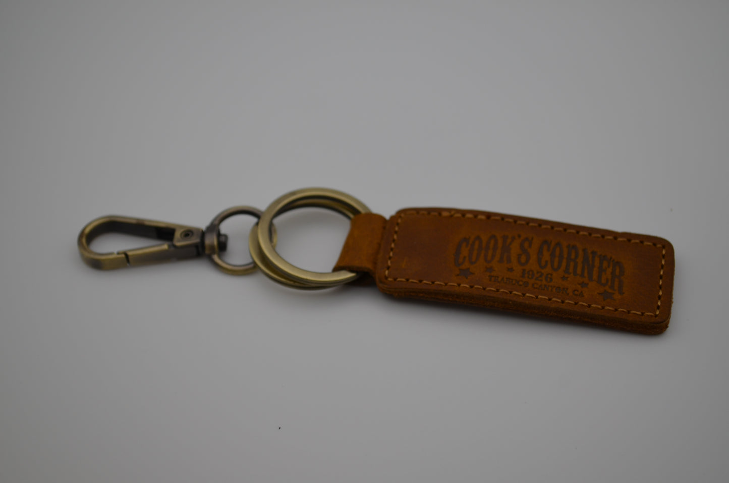 Leather Cook's Corner Key Chain