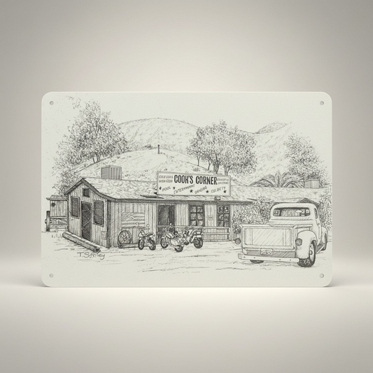 Local Artist's Sketch- Tin Sign